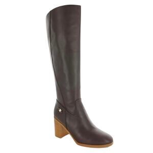 Giani Bernini Womens Odettee Leather Block Heel Knee High Boots Brown Size 9 1/2